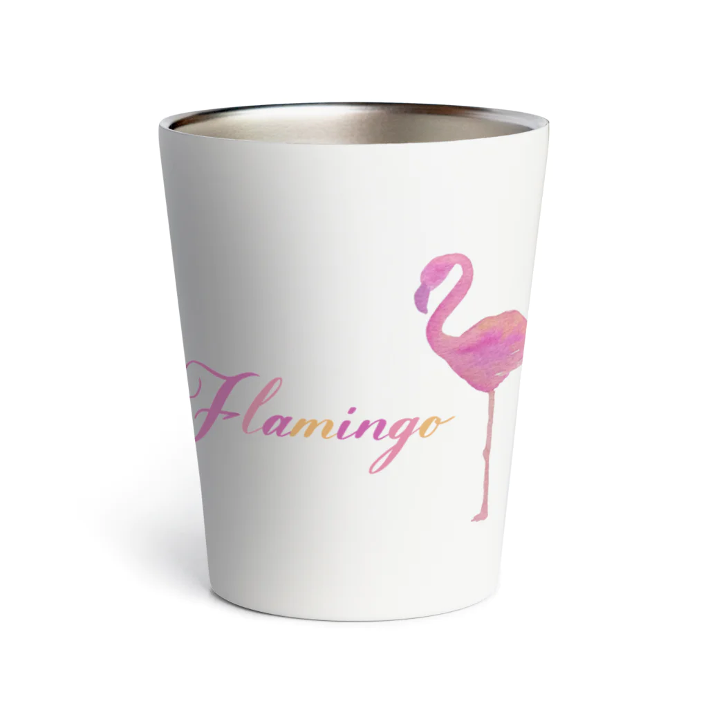 mojitoiro（もじといろ）のフラミンゴ  Flamingo サーモタンブラー