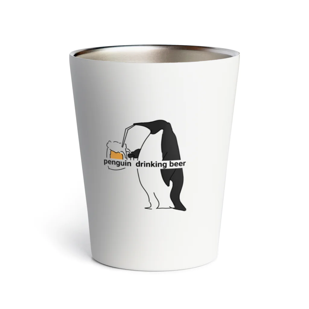 karaagekaraageのpenguin drinking beer サーモタンブラー