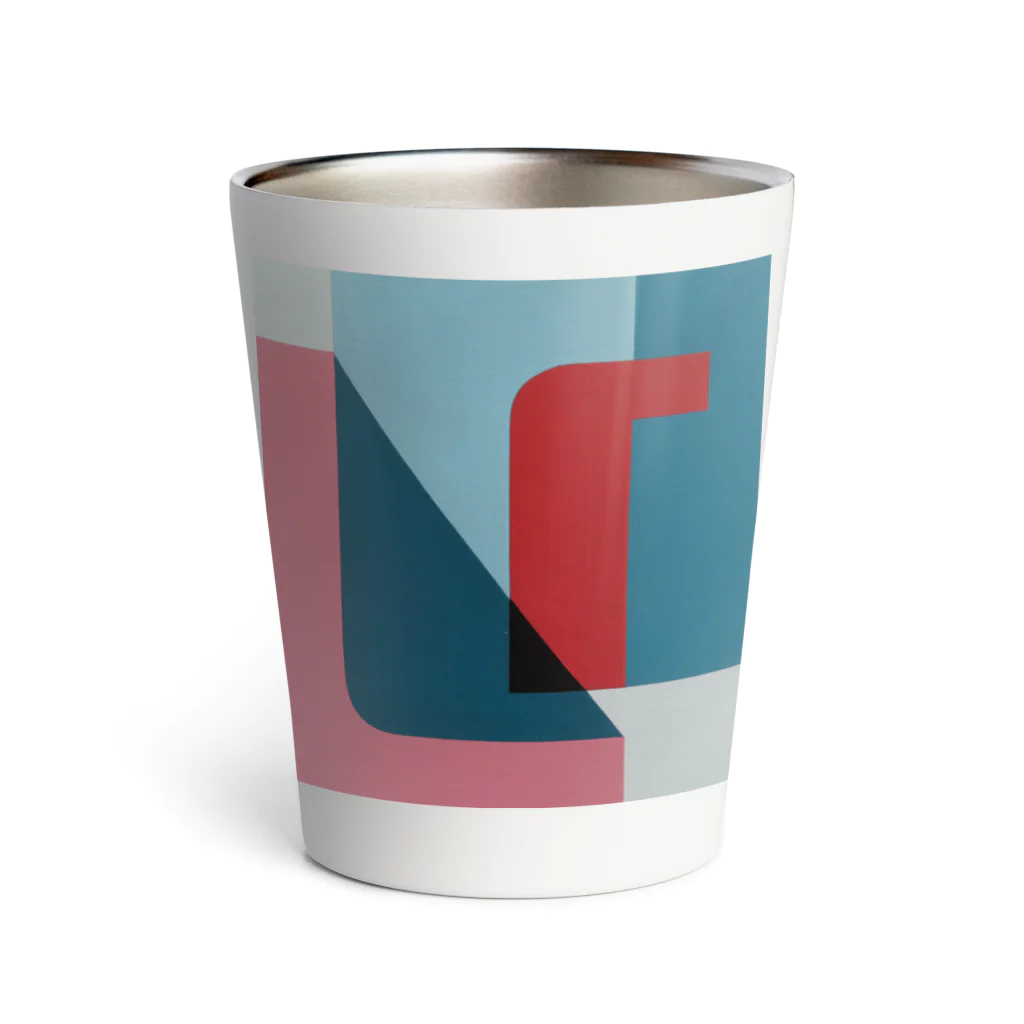 レターオールソーツのGeometric Letter series - Berry Mint 'U' Thermo Tumbler