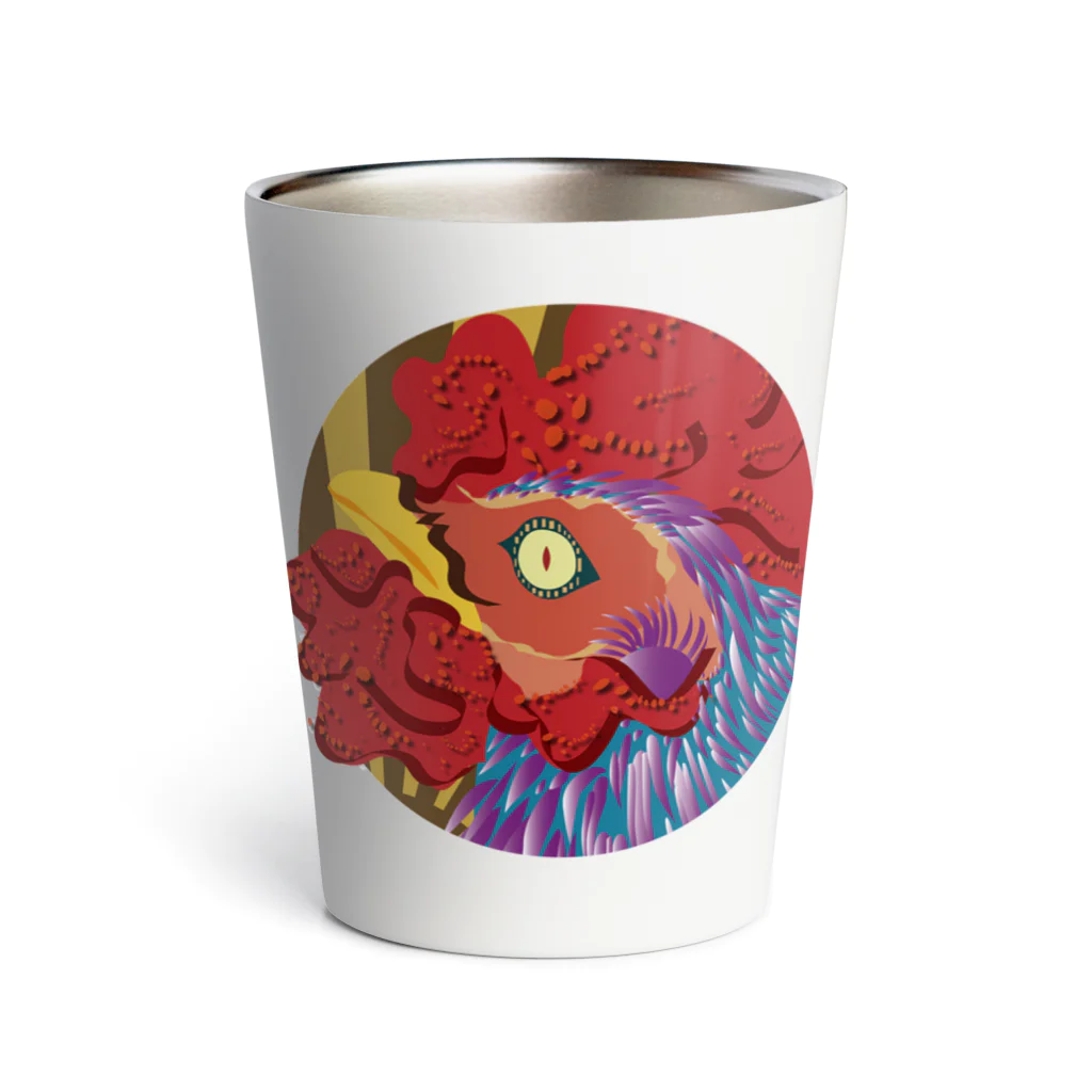 3eyesのZODIAC rooster（酉）　円 Thermo Tumbler