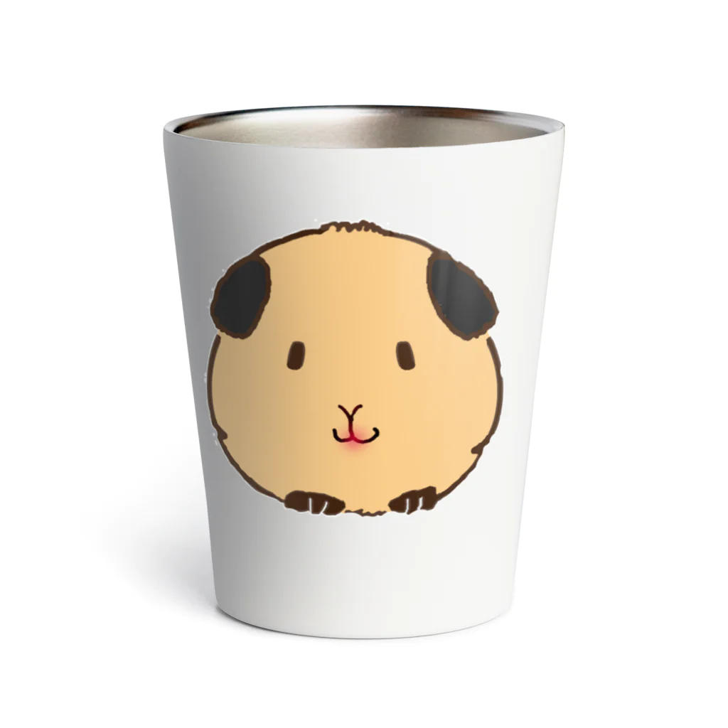 モルモットのミマモル隊のブラウン コロちゃん Thermo Tumbler