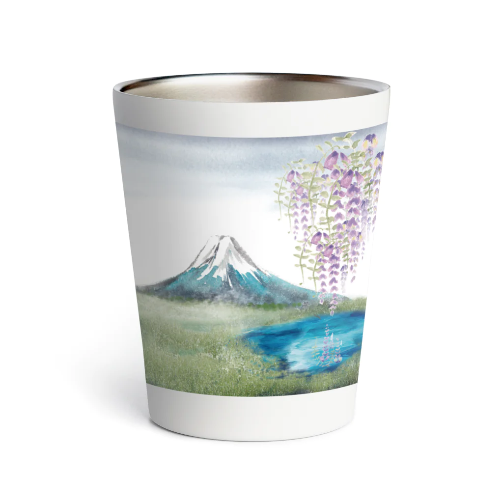 WAMI ARTの富士と藤 Thermo Tumbler