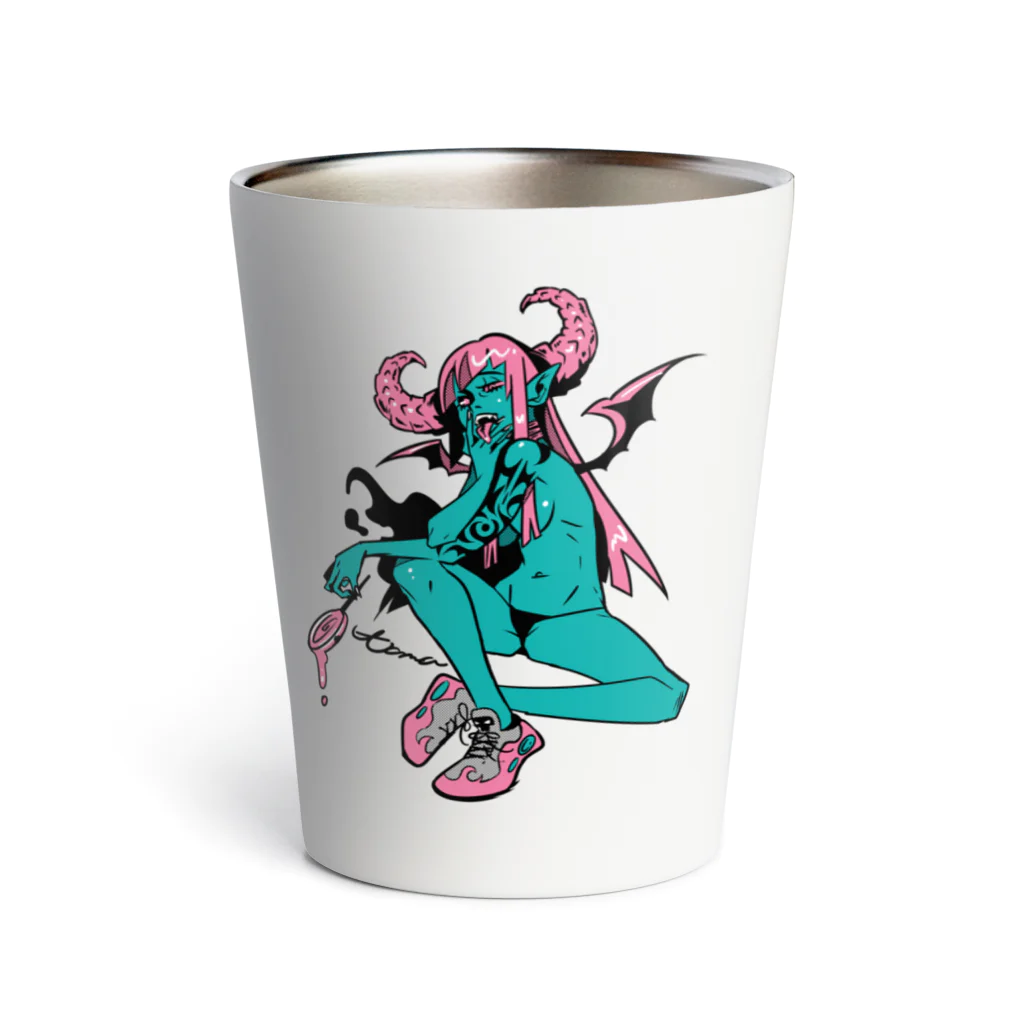 tama.llustrationのロックT ROCK'N PUNK - 悪魔ちゃん スニーカー Thermo Tumbler