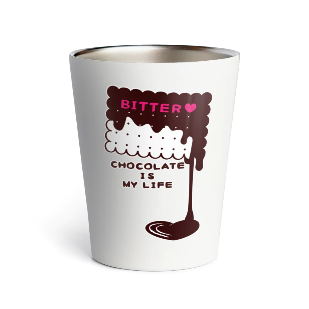 イラスト MONYAAT のCT99 CHOCOKATE IS MY LIFE*D Thermo Tumbler