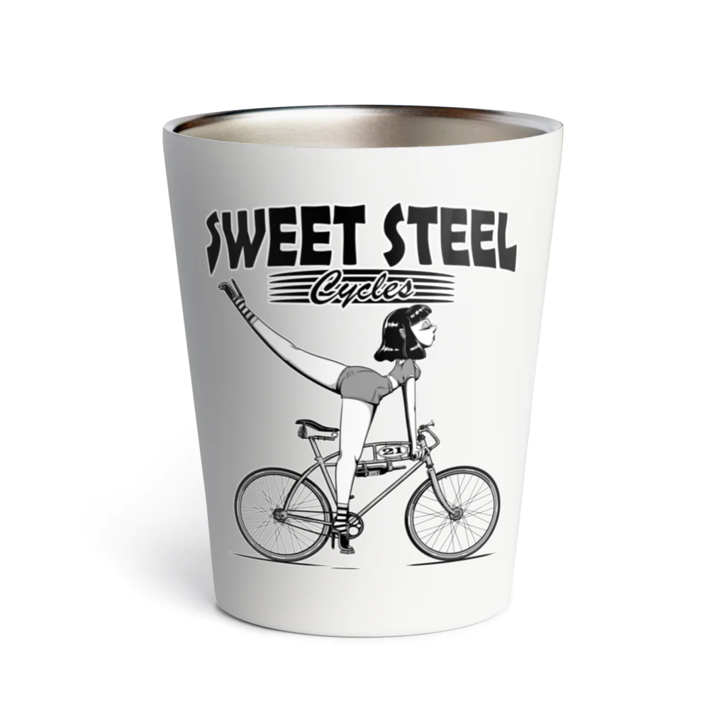 nidan-illustrationの"SWEET STEEL Cycles" #1 Thermo Tumbler