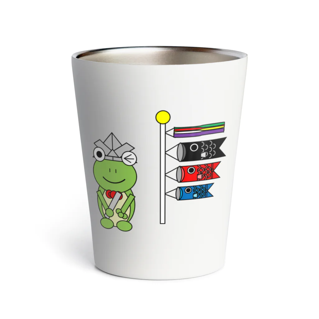 🐸かえるさんと仲間たち🐸のこどもの日のかえるさん Thermo Tumbler