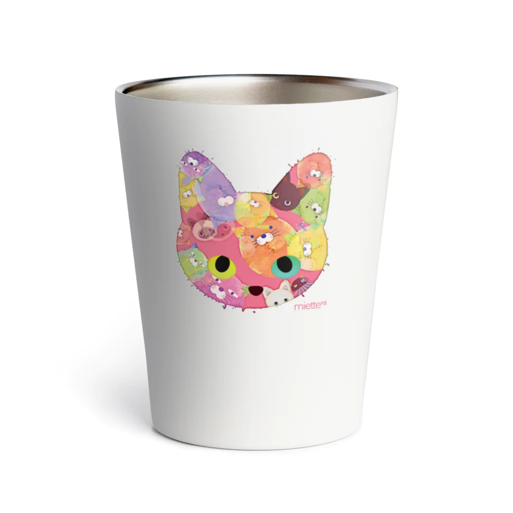 mo=kaのmiette+a×mo=ka 春色にゃんこ Thermo Tumbler