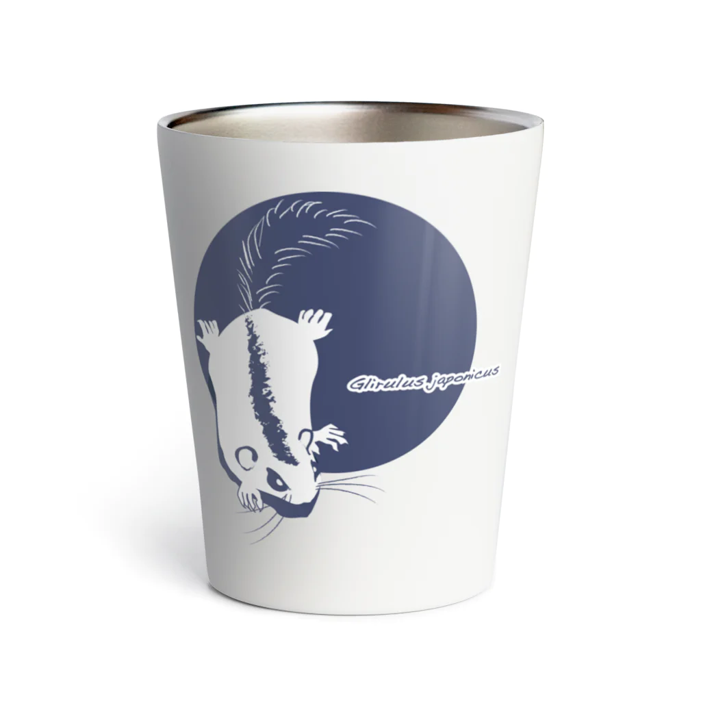 Mika ＠hammytouchの《Goods》40_ニホンヤマネ-moon_鳩羽_透過  Thermo Tumbler