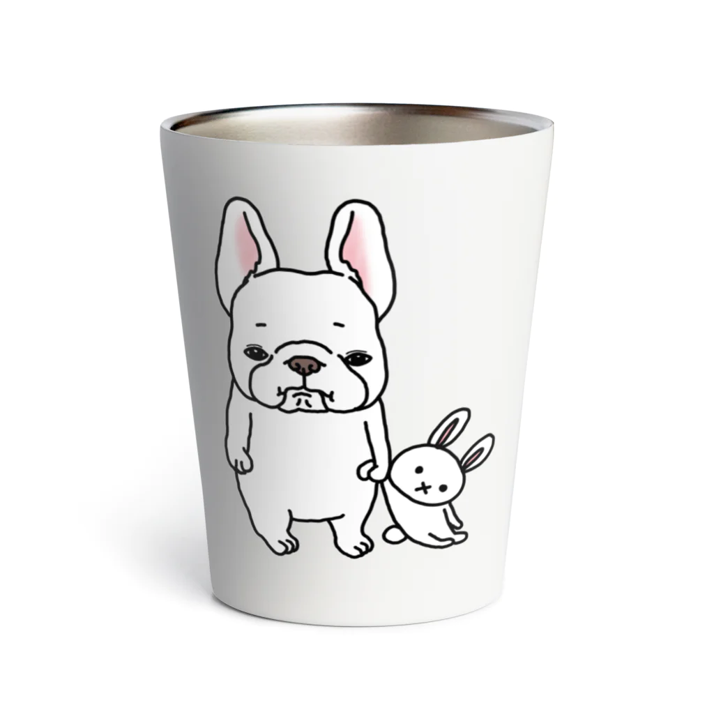 2216studioの見つめるフレブルちゃん。シロい子。 Thermo Tumbler