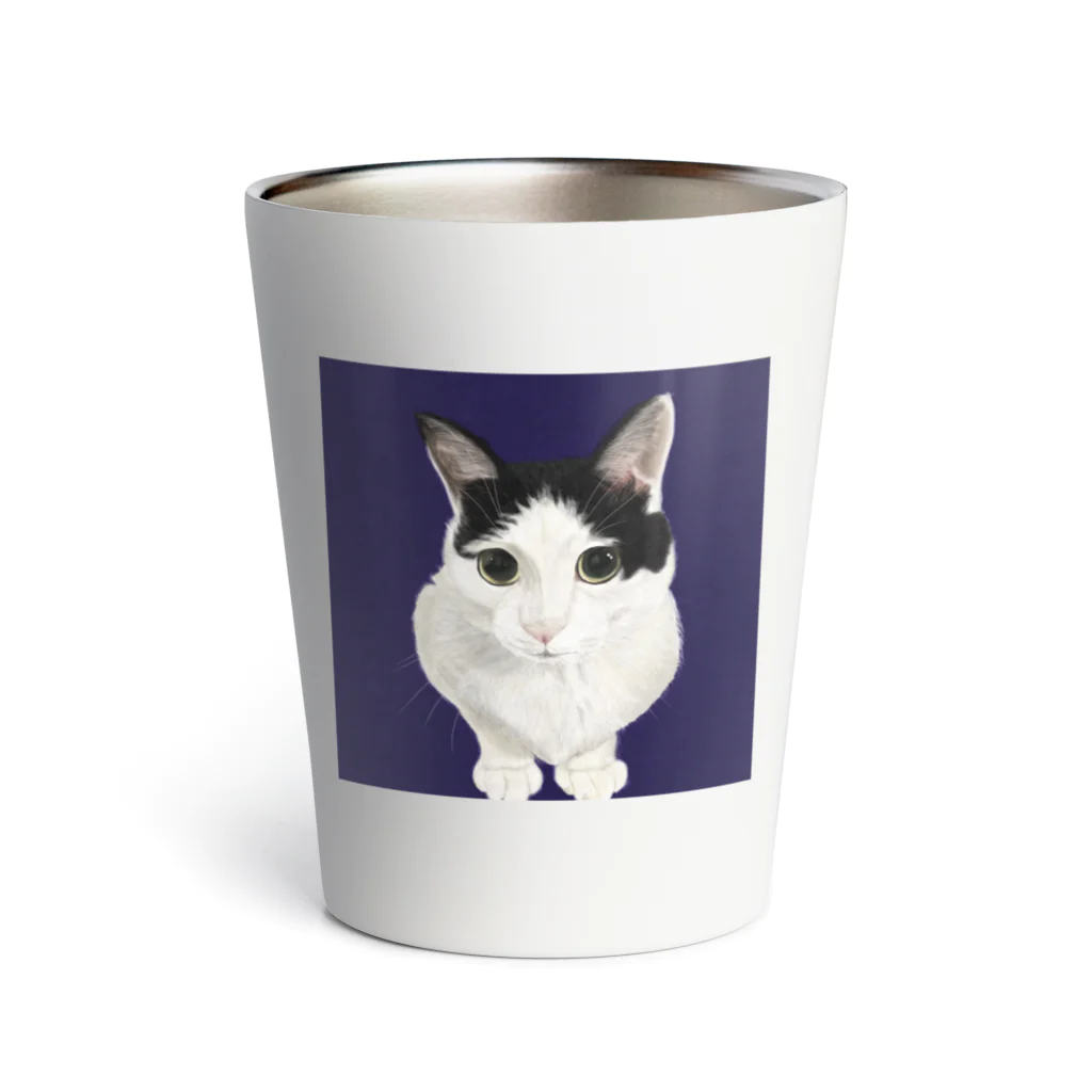 nanpeのハチワレねこのくう（おすまし） Thermo Tumbler