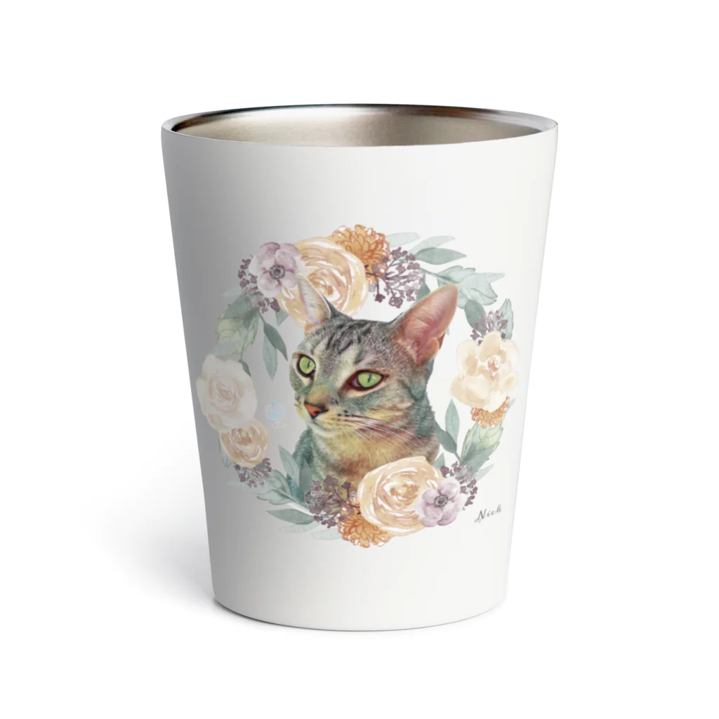 猫カフェラグドール（大阪難波）の猫カフェラグドールにっくflower Thermo Tumbler