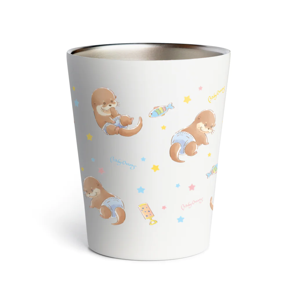 カワウソとフルーツのBaby Otters Thermo Tumbler