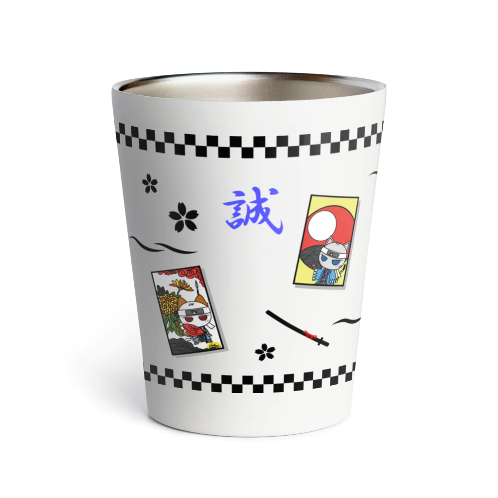 にゃーにゃー組@LINEスタンプ＊絵文字販売中！のにゃーにゃー組＊花札 Thermo Tumbler