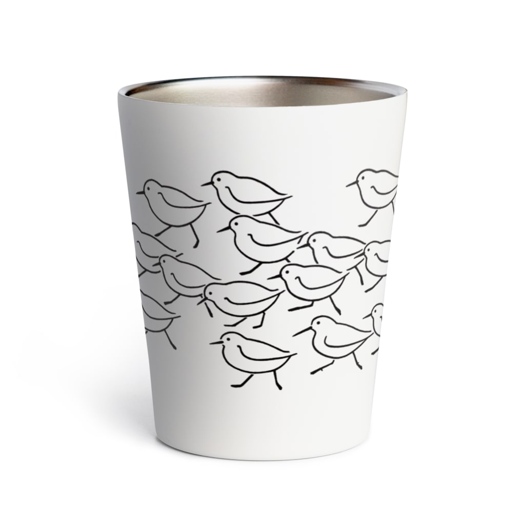 piro piro piccoloのミユビシギ19＋ハマシギ1　black Thermo Tumbler
