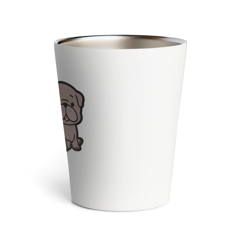 Yurie Kato ┃ パグのランランのPUG(パグと黒パグ) Thermo Tumbler