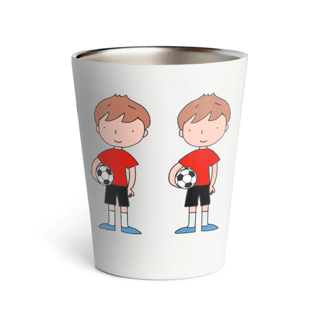 cumincuminの少年とサッカーボール　（カラー6人） Thermo Tumbler