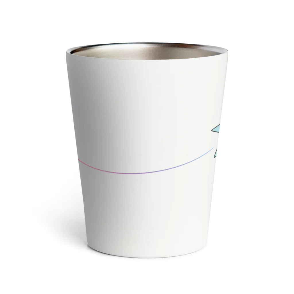 AKIRAMBOWのSpoiled Rabbit Paper Airplane / あまえんぼうさちゃん 紙ひこうき Thermo Tumbler