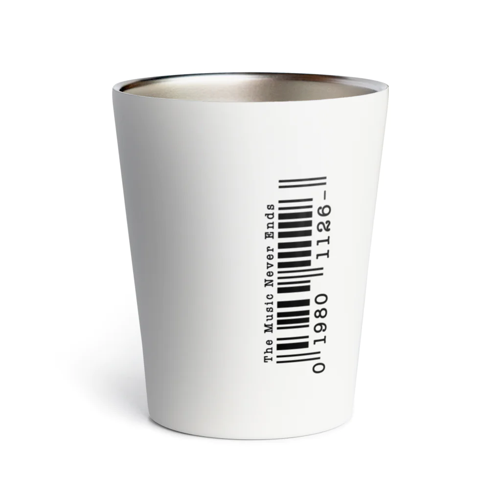 アライロのThe Music Never Ends1 Thermo Tumbler