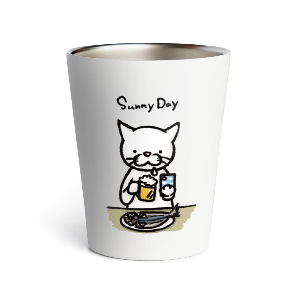 KITARO-GHEE suzuri shopのSunny Day ネコ サーモタンブラー