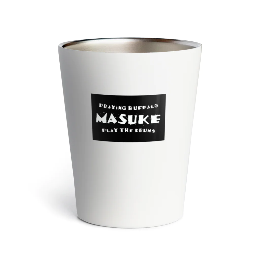 MASUKE - Praying Buffalo -のMASUKE LOGO-BLK01 サーモタンブラー