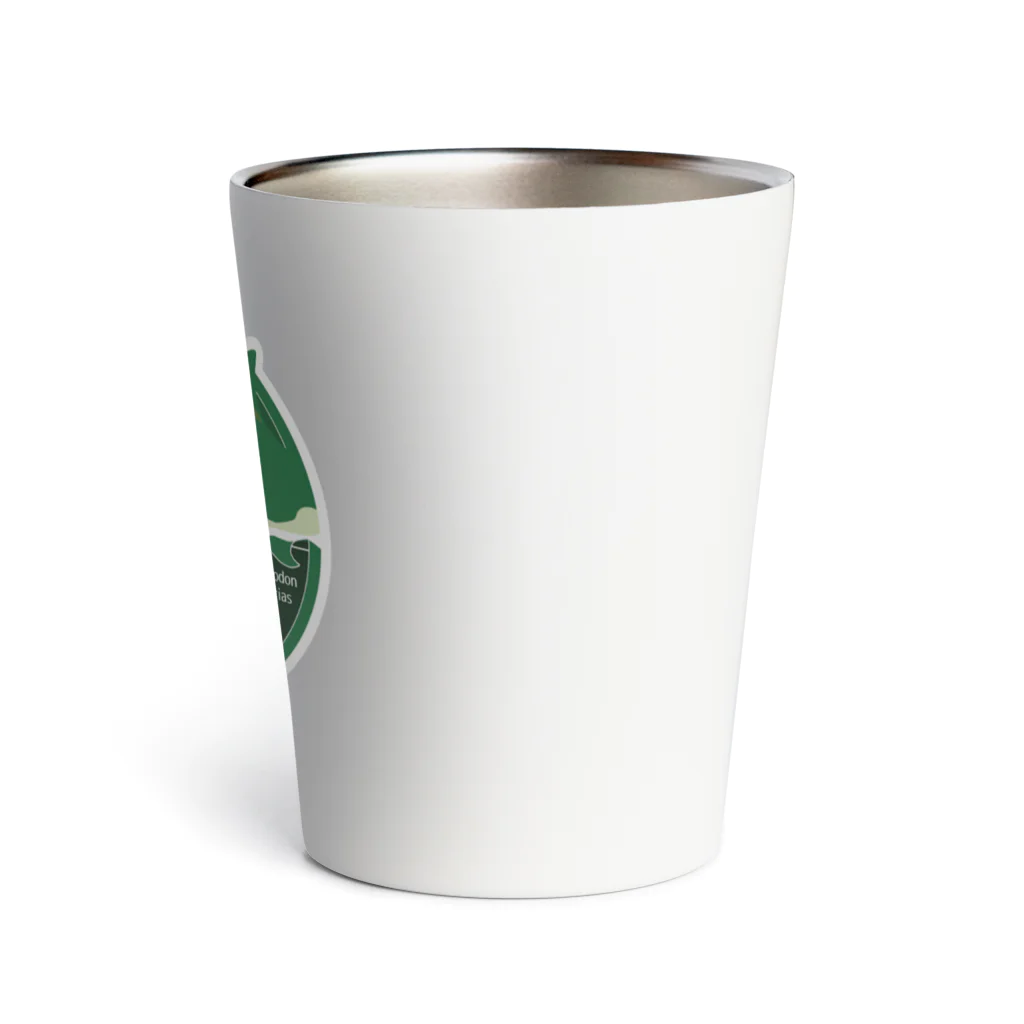 Kinkadesign うみのいきものカワイイShopのホホジロザメ_Cafeステッカーデザイン Thermo Tumbler