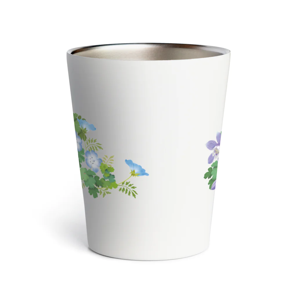 文鳥中心の花文鳥クラシック Thermo Tumbler