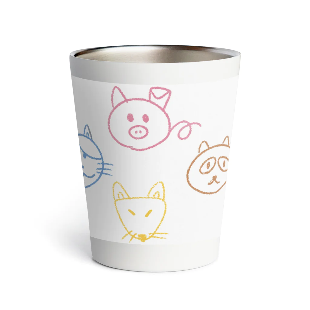 nevers02のこぶたぬきつねこ Thermo Tumbler