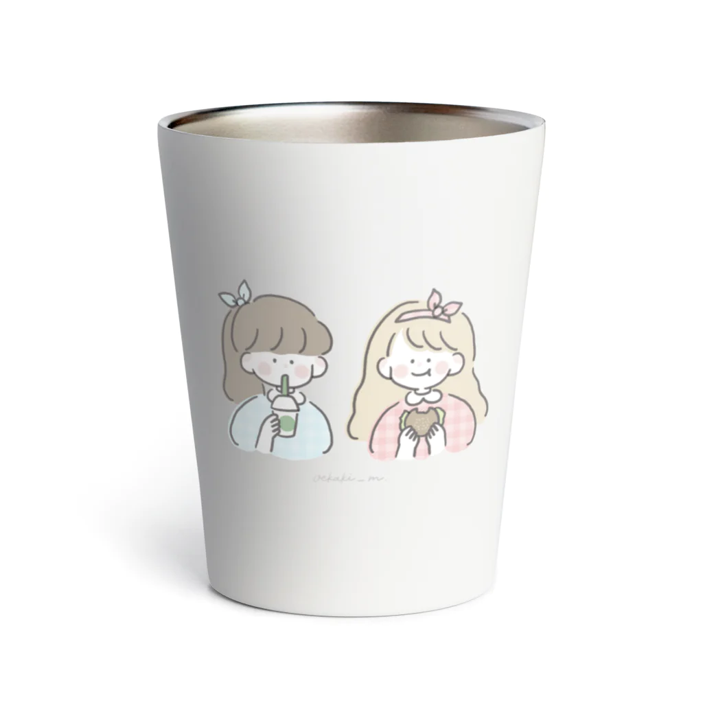 みさまるのショップのピクニックをする女の子たち Thermo Tumbler