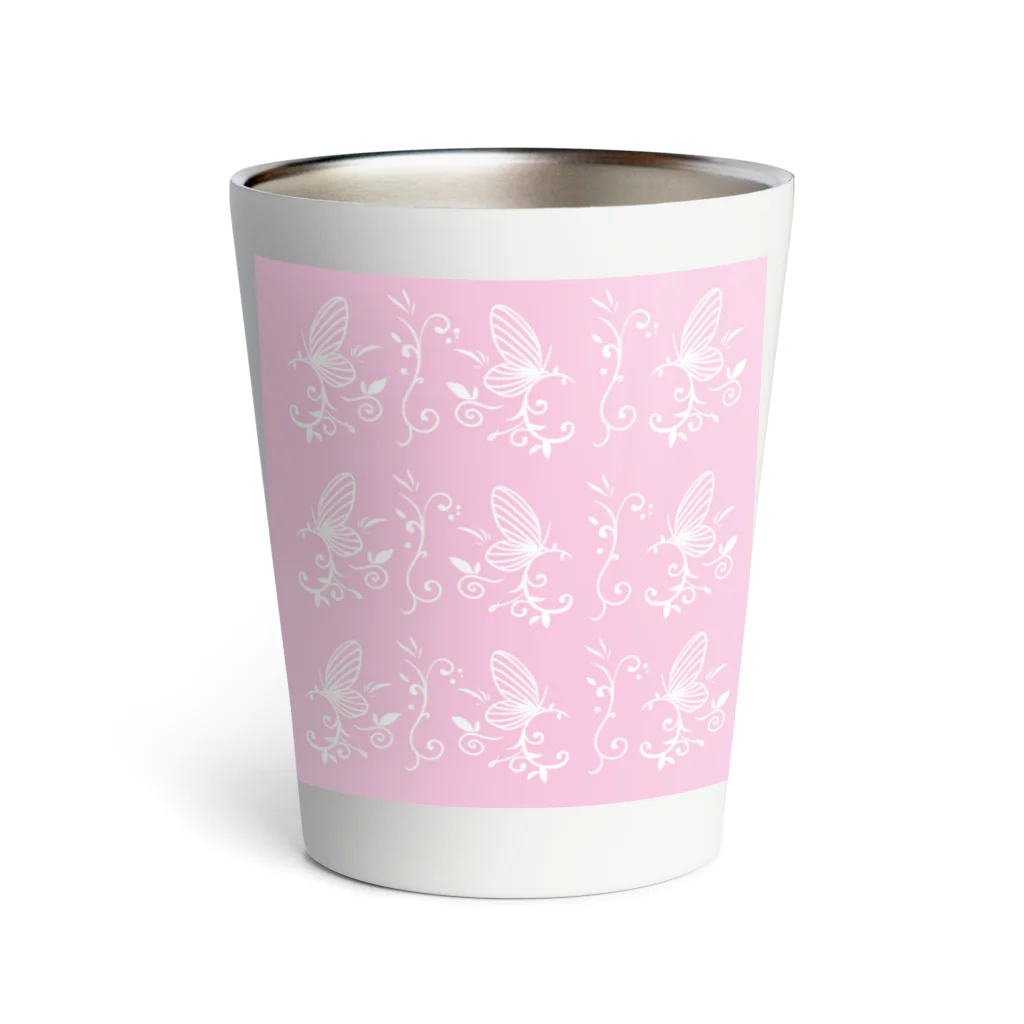 live love laugh！のアラベスク・ピンク Thermo Tumbler