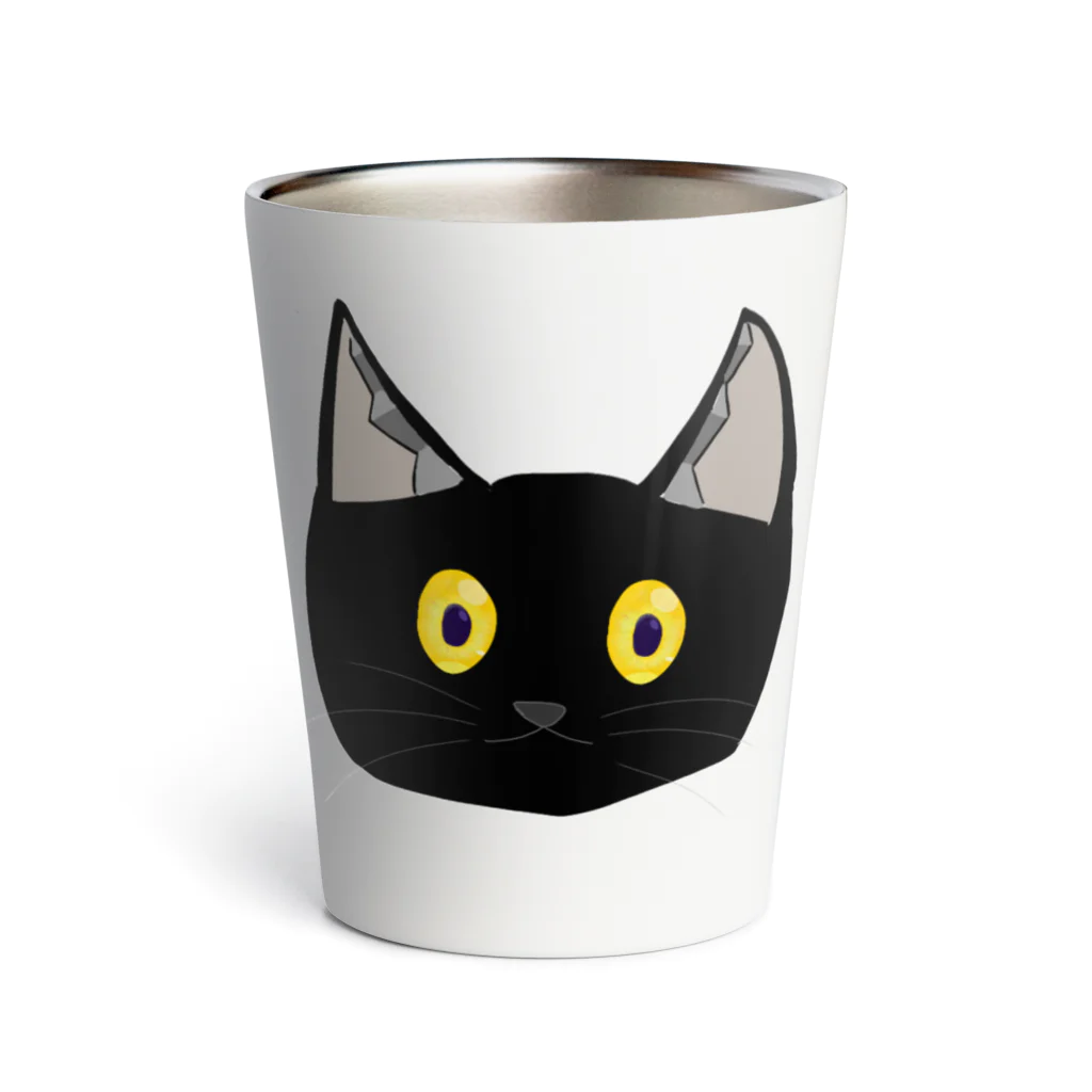 Sorakuの黒猫テトラ顔　アニメver. Thermo Tumbler