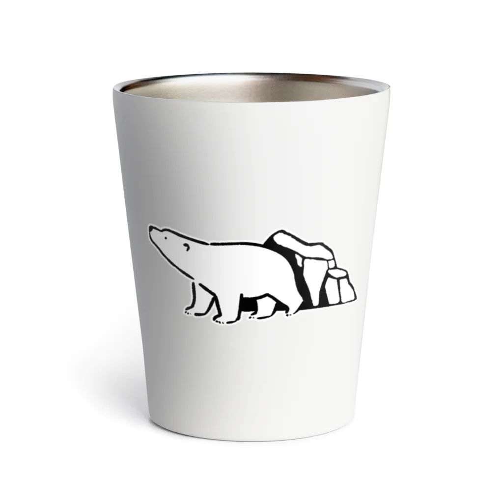 ハルクマ SUZURI STOREのシロクマと氷山 Thermo Tumbler