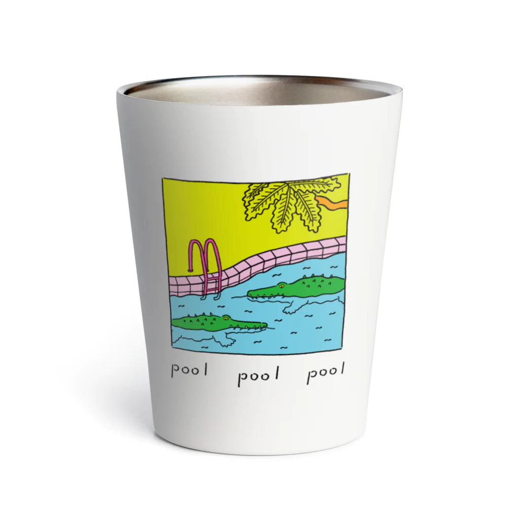 Futakawa Mayuのグッズショップのpool ワニ Thermo Tumbler