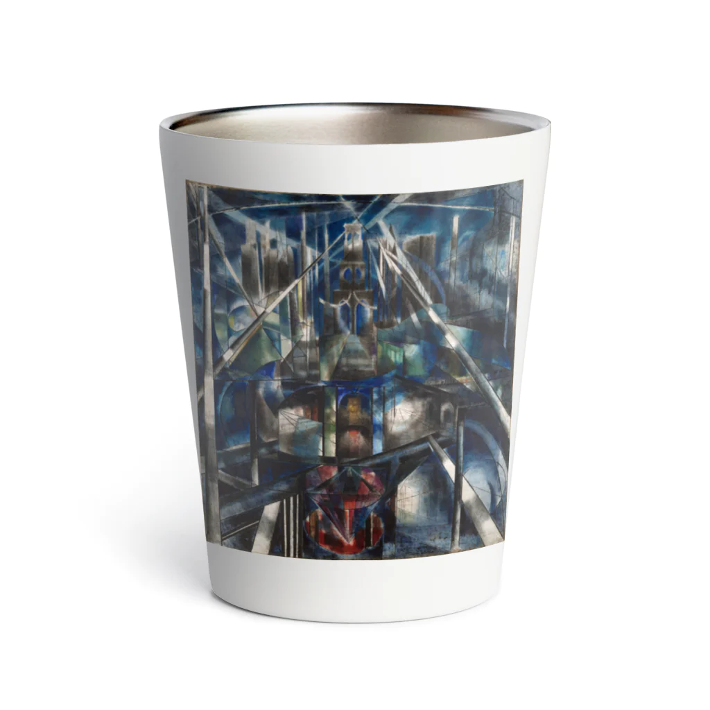 世界の絵画アートグッズのジョセフ・ステラ《ブルックリン橋》 Thermo Tumbler