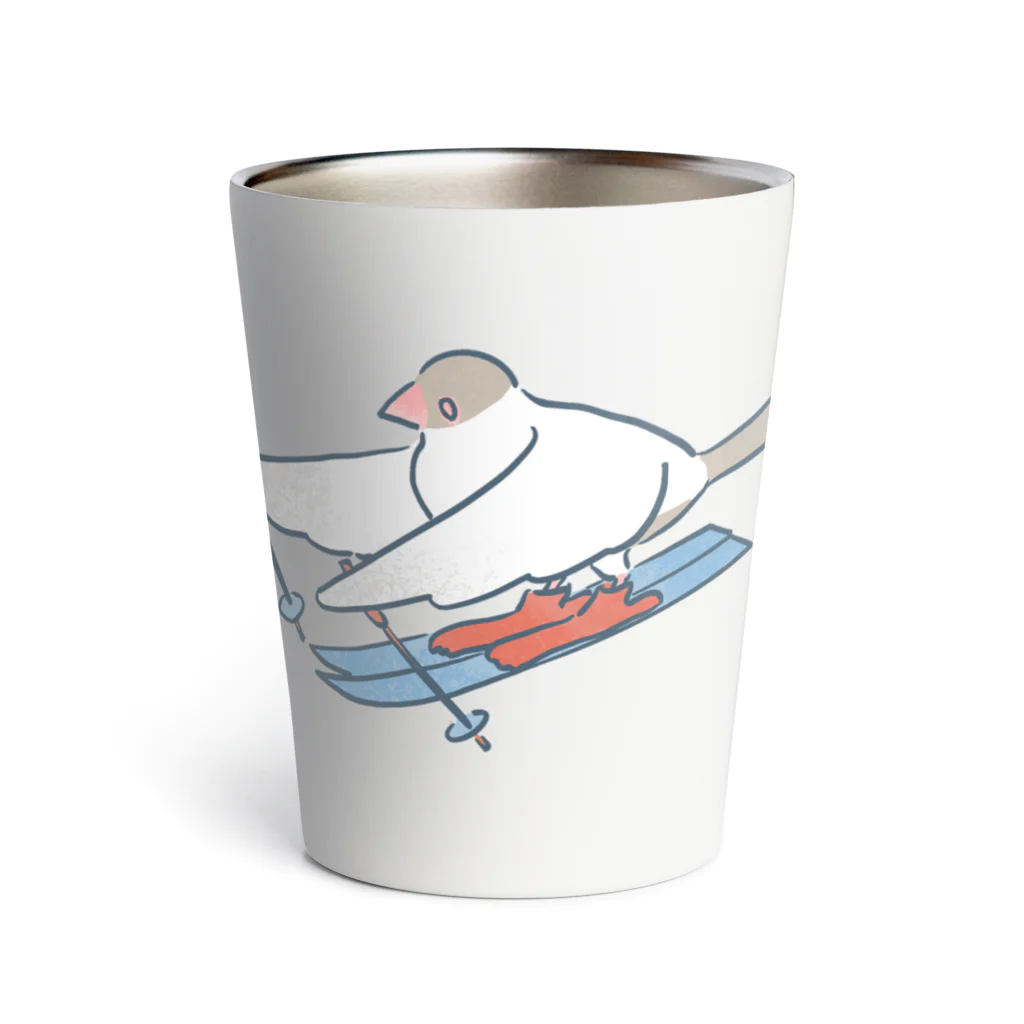 きゃるの文鳥スキーヤー Thermo Tumbler