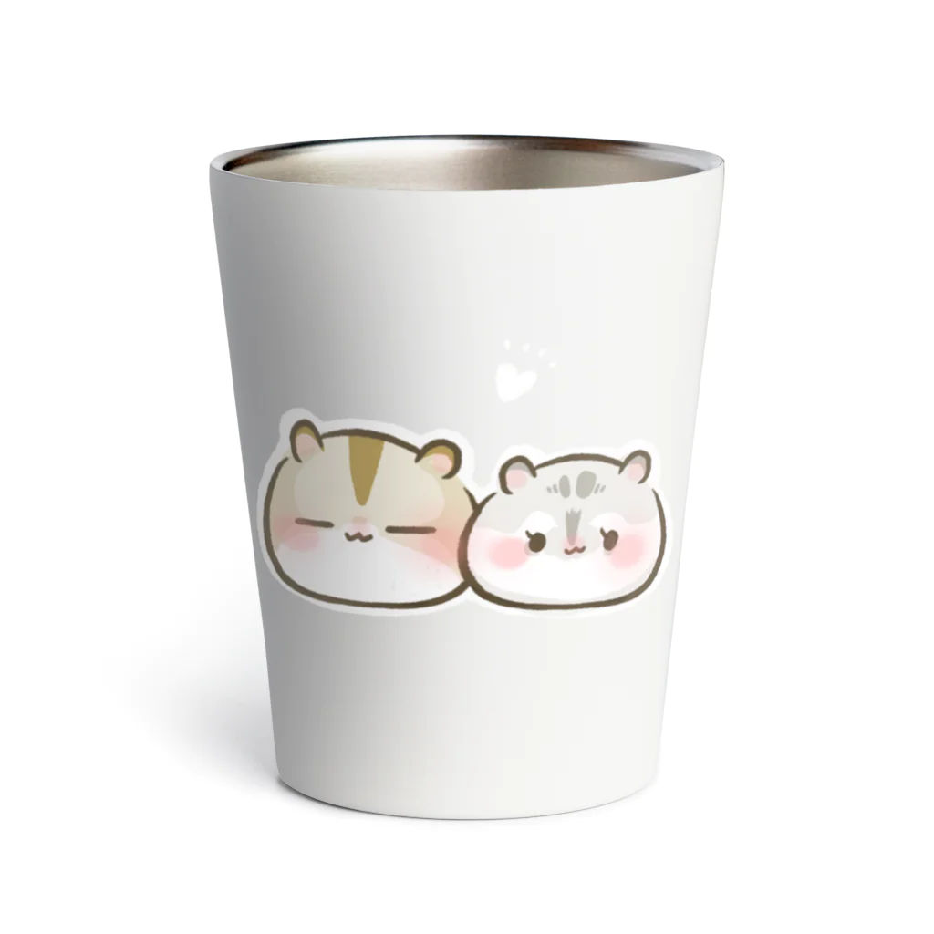 ハムスターちゃんねるの雑貨屋さんのもちおくんとオスカルくん Thermo Tumbler