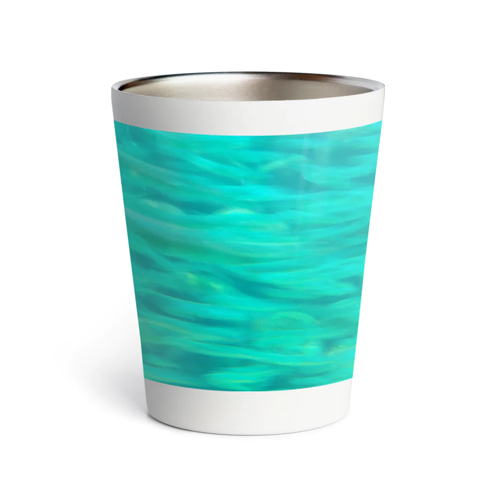 あおすみのエメラルドグリーンの魚群 Thermo Tumbler