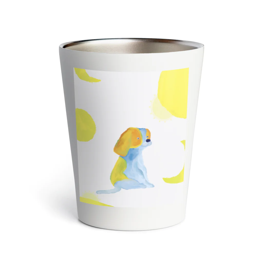 ヤマダサヲリの月と犬 Thermo Tumbler