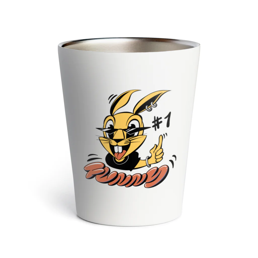 FUNNY公式グッズショップのFUNNYイラストロゴ Thermo Tumbler