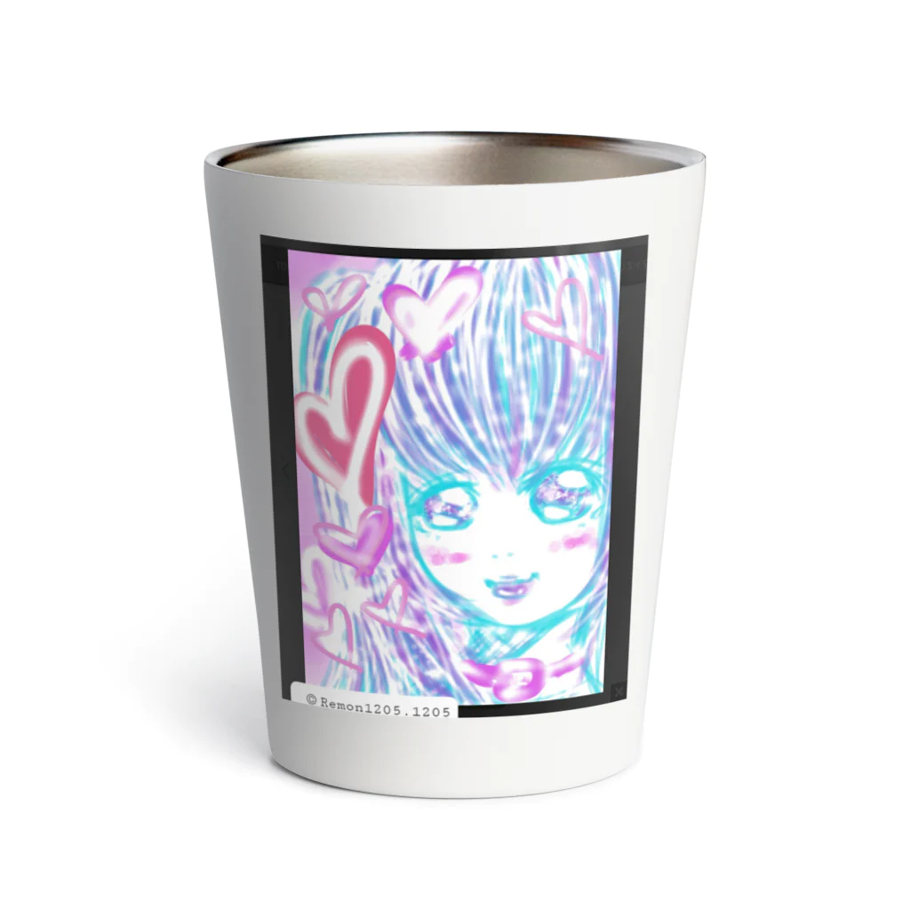 レモンかわいい女子♥️オリジナルショップのかわゆす♥️ハート女子ちゃん Thermo Tumbler