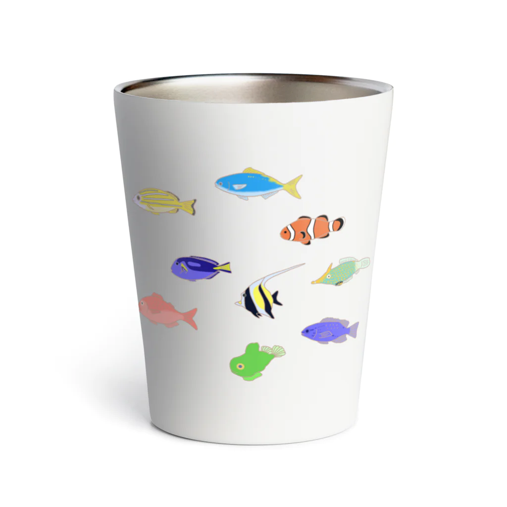 ハナのお店のカラフルな魚たち Thermo Tumbler