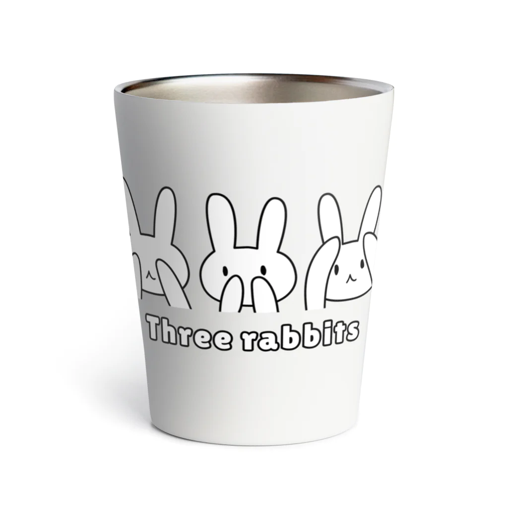 USAGI DESIGN -emi-の三兎 Three rabbits サーモタンブラー