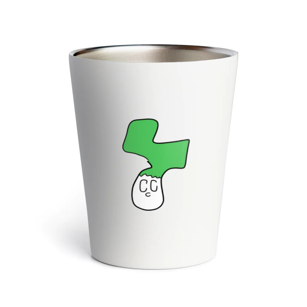 下手絵屋さんの歪な形のねぎくん Thermo Tumbler