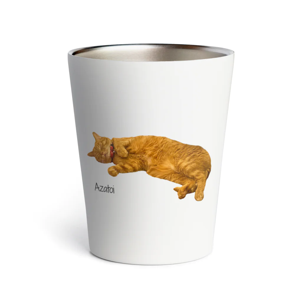 猫カフェ ぶぅたんグッズショップのあざといタビくん サーモタンブラー