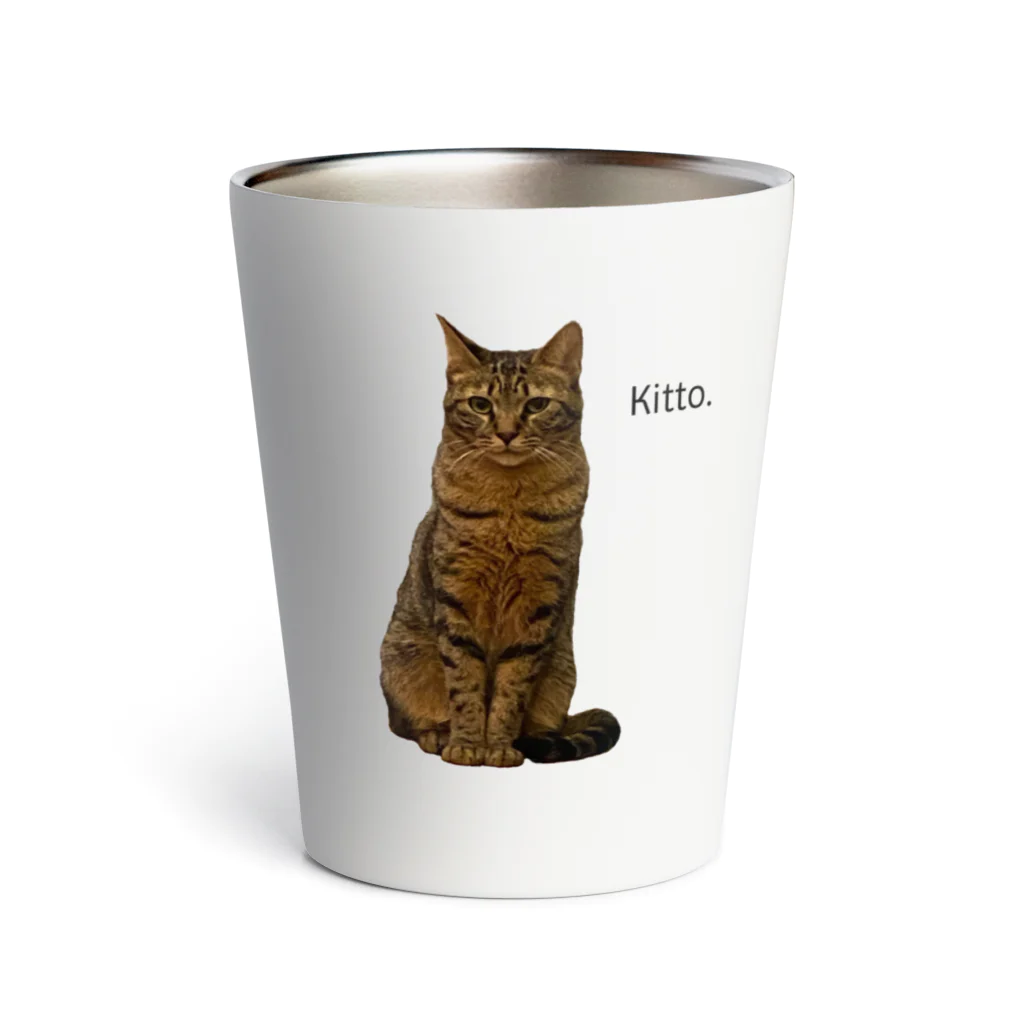 猫カフェ ぶぅたんグッズショップのおすましキトくん サーモタンブラー