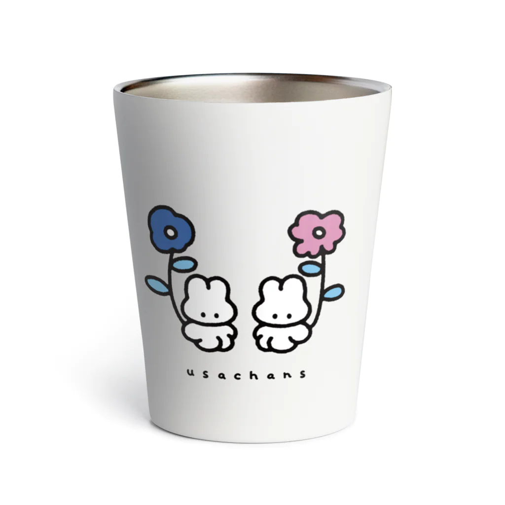 みずしままゆこのおはなと うさちゃん -ビビッド- Thermo Tumbler