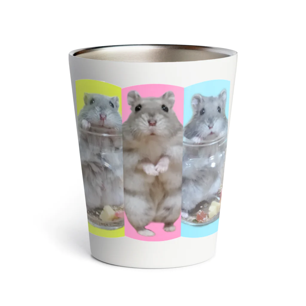 ハムスターといっしょの【ハムスターといっしょ】の仲間達🐹💕 Thermo Tumbler