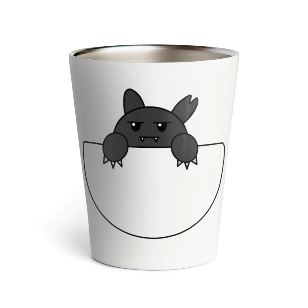 Kickassのポケットに住み着く猫です Thermo Tumbler