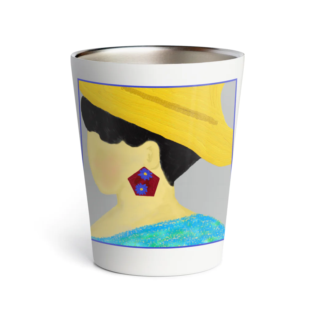 Dee’s Sweet Designsの帽子とイヤリングのLady Thermo Tumbler