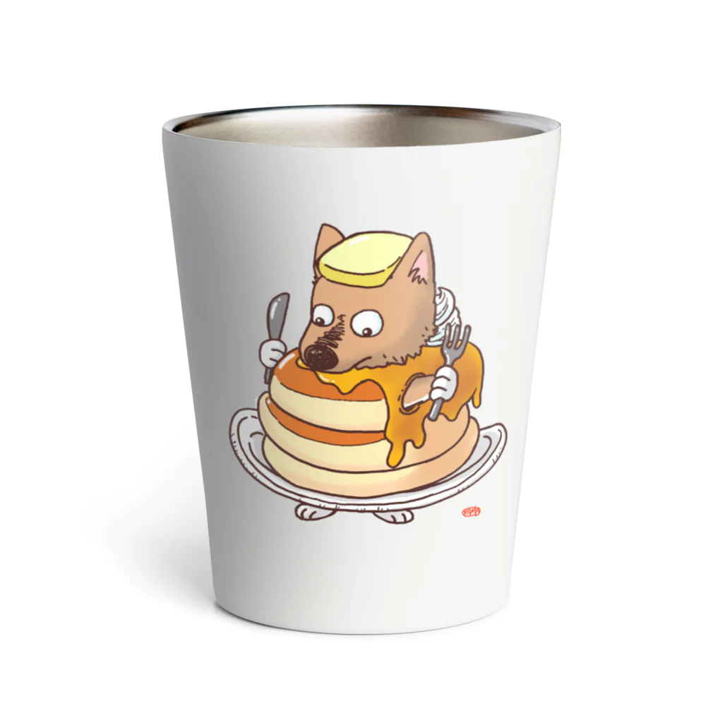 絵描きのやまちゃんのホットケーキとガク Thermo Tumbler