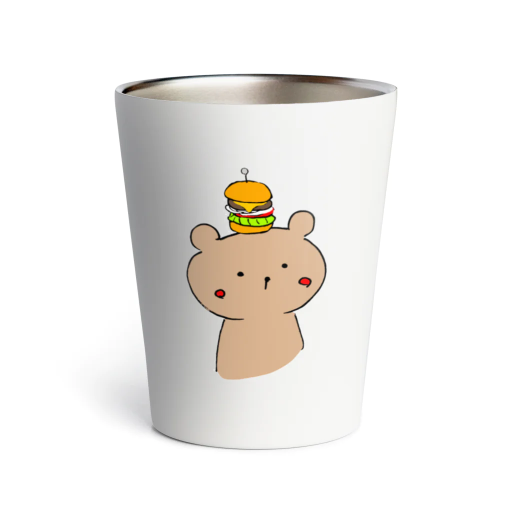 片耳難聴 taboooooのかたみみクマのくーま Thermo Tumbler